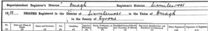 1915 Death RegisterHeader